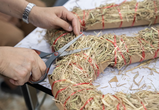 ขั้นตอนการทำตัวหนังสือจากฟางข้าว